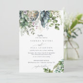 水色ユーカリ緑 |ボタニカル結婚ズ 招待状 (スタンド正面)