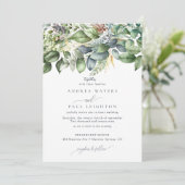 水色ユーカリ緑 |ボタニカル結婚ズ 招待状 (スタンド正面)