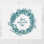 水色ユーカリ緑 リキュールボトルラベル (シングルラベル)