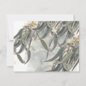 水色ユーカリ葉サンリーノートカード ノートカード (裏面)