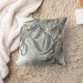 水色ユーカリ葉サンリー クッション (ブランケット)