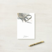 水色ユーカリ葉サンリー ポストイット (デスク上)