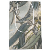 水色ユーカリ葉サンリー ミディアムペーパーバッグ (正面)