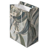 水色ユーカリ葉サンリー ミディアムペーパーバッグ (裏面アングル)