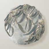 水色ユーカリ葉サンリー ラウンドクッション (裏面)