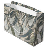 水色ユーカリ葉サンリー ラージペーパーバッグ (裏面アングル)