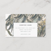 水色ユーカリ葉サンリー 名刺 (裏面)