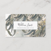 水色ユーカリ葉サンリー 名刺 (正面)