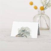 水色ユーカリ葉スグリー結婚ズ プレイスカード (裏面)