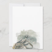 水色ユーカリ葉スグリー結婚ズ 招待状 (裏面)