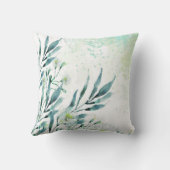 水色ユーカリ葉スタイル クッション (裏面)