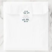 '水色ユーカリ葉ス'ラベル ラウンドシール (バッグ)