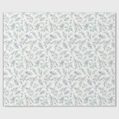 水色ユーカリ葉ス葉植物学 ラッピングペーパー (フラット)