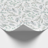 水色ユーカリ葉ス葉植物学 ラッピングペーパー (角)