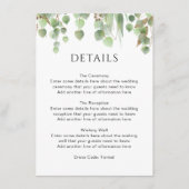 水色ユーカリ葉ス金ゴールドの結婚葉 エンクロージャーカード (正面)