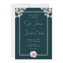 水色ユーカリ葉ピンクの花結婚の