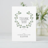 水色ユーカリ葉フレーム | サンキュー (スタンド正面)