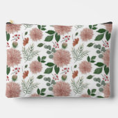 水色ユーカリ葉フローラ アクセサリーポーチ (正面)