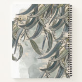 水色ユーカリ葉ブライダルシャワーレシピ ノートブック (裏面)