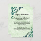 水色ユーカリ葉安全対策 エンクロージャーカード (正面/裏面)