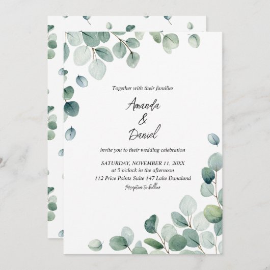 水色ユーカリ葉 (正面/裏面)