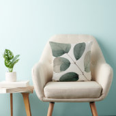 水色ユーカリ葉 クッション (椅子)