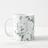 水色ユーカリ葉 コーヒーマグカップ (左)