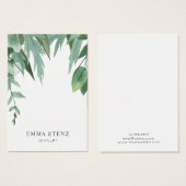 水色ユーカリ葉・ネックレスディスプレイ (正面&裏面)