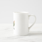 水色ユーカリ葉 ボーンチャイナマグカップ (右)