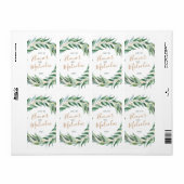 水色ユーカリ葉 ラベル (フルシート)