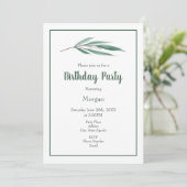 水色ユーカリ葉 招待状 (スタンド正面)