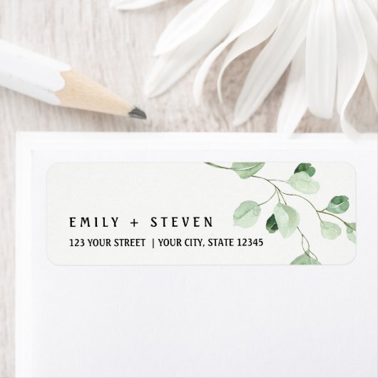 水色ユーカリ装飾 ラベル (インサイチュ)