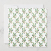 水色ユーカリ金ゴールドグリッターブライダルシャワー 招待状 (裏面)