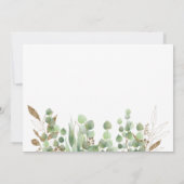 水色ユーカリ金ゴールドグリッターホイル移動 案内状 (裏面)