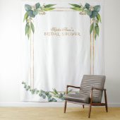 水色ユーカリ金ゴールドブライダルシャワープロップ タペストリー (インサイチュ)