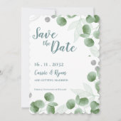 水色ユーカリ離れスウェディング日付を保存 (正面)