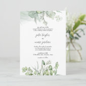 水色ユーカリ離れスプ結婚スクリプト 招待状 (スタンド正面)