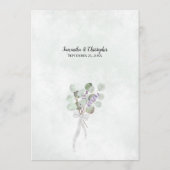 水色ユーカリ離れス&ラベ結婚ンダー メニュー (裏面)