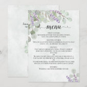 水色ユーカリ離れス&ラベ結婚ンダー メニュー (正面/裏面)