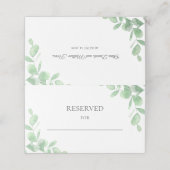 水色ユーカリ離れ。結婚予約 プレイスカード (外部開封)