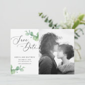 水色ユーカリ。エレガント結婚フローラ セーブザデート (スタンド正面)