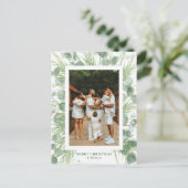 水色ユーカリ&パインクリスマスポストカード シーズンポストカード (スタンド正面)