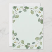 水色ユーカリ | 金ゴールド幾何学的ベビーシャワー 招待状 (裏面)