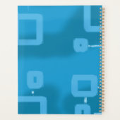 水色ライトブルーの幾何学正方形 プランナー手帳 (裏面)
