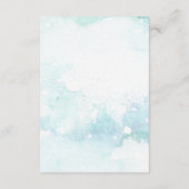 水色ライトブルー結婚の詳細挿入カード エンクロージャーカード (裏面)