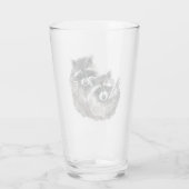 水色ラクーンキュードルファミリーまたは友人の動物 タンブラーグラス (裏面)