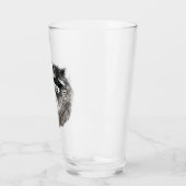 水色ラクーンキュードルファミリーまたは友人の動物 タンブラーグラス (左)