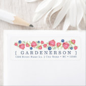 水色ラズベリーとブルーベリーラベル ラベル (インサイチュ)