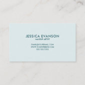 水色ラッシュテクニシャンブルーグリーン 名刺 (裏面)