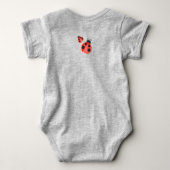 水色ラディバグリトルレディ誕生日ボディスーツ ベビーボディスーツ (裏面)